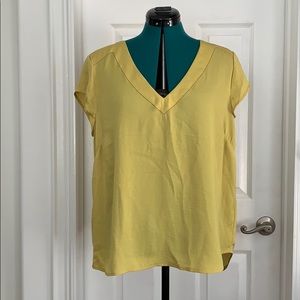 H&M v-neck blouse NWT light and flowy chartreuse